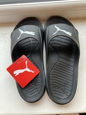 Puma 4 Divecat Black And White Sliders - BNWT