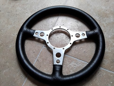 CLASSIC MINI COOPER COOPER S BLACK LEATHER MOTO LITA STEERING WHEEL RARE WORKS