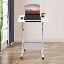 Adjustable Height Standing Desk, Portable Laptop Desk, Rolling Computer Stand