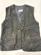 Vintage leather waistcoat 48"