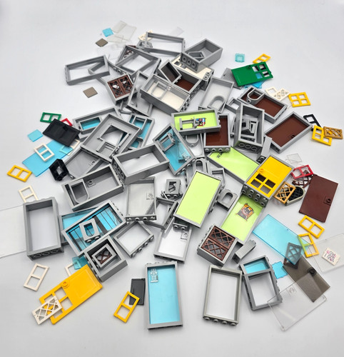 Lego light grey windows - grey, and