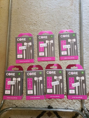 Core earbuds job lot - core,