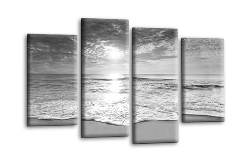 Seascape wall art - art, grey