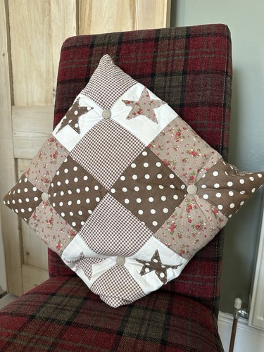 Handmade patchwork cushion - handmade,