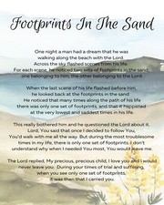 FOOTPRINTS IN THE SAND -  ONE