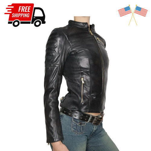 Sexy leather moto jacket - moto,