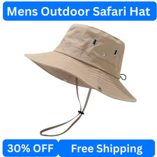 Mens Outdoor Wide Brim Safari