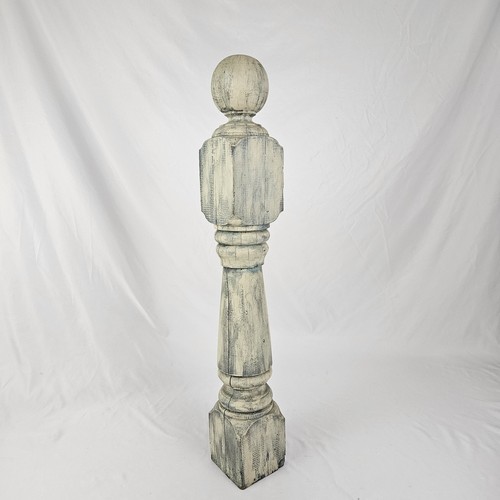 Vintage wooden staircase newel - wooden,