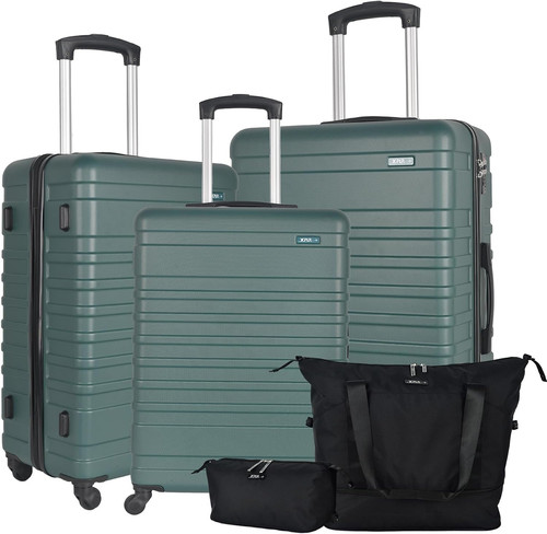 Piece dark green abs - 5-piece, luggage