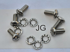 SUNBEAM ALPINE (TIGER) HARD TOP  LOCATING PLATE STAINLESS STEEL SCREWS SET OF 6
