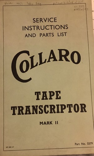 Collaro tape transcriptor - collaro,