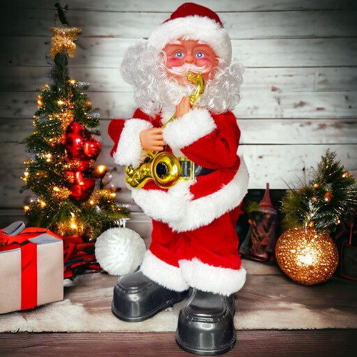 Battery operated musical santa - battery,