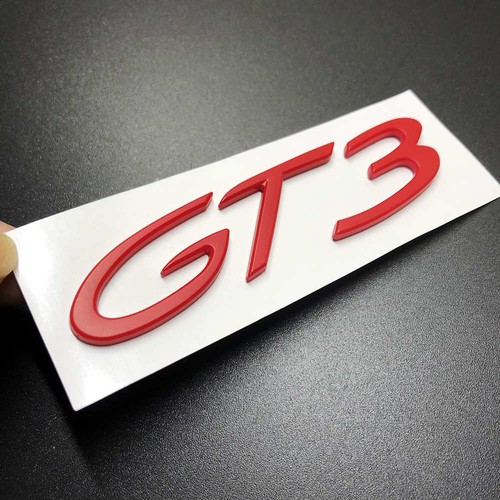 Matte red gt3 letter - matte, rear