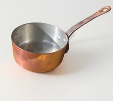 Les Cuivres de Faucogney 12cm French Copper Pan Cast Iron Handle Vintage Décor 