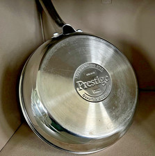 PRESTIGE Saute Frying Pan 18/10 Stainless Steel 10in/24cm VGC