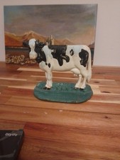 Cast iron cow door stop - iron,