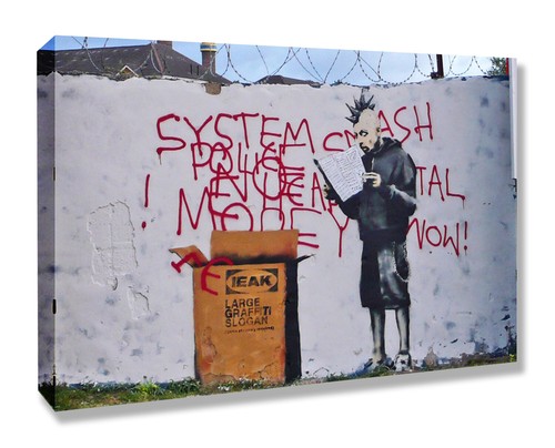 Banksy canvas street wall art - canvas,