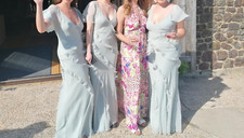 Three Coast bridesmaid dresses in sage green in size 8. Sizes 8, 10, 14