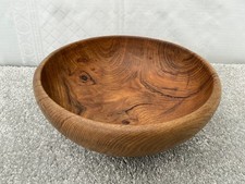 Wooden Round Fruit Bowl Made