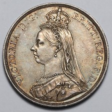 1887 QUEEN VICTORIA GREAT BRITAIN JUBILEE COINAGE SILVER CROWN COIN