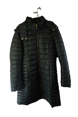 Joules black padded coat chest - black,