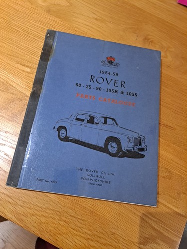 Rover parts book 4235 1954 - rover,