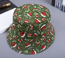 Christmas Print Bucket Hat Surfing Santa Xmas Hawaiian Shirt Print Stag Party UK