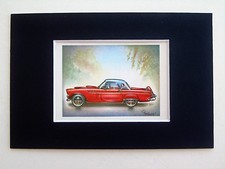 1956 Ford Thunderbird Sports Coupe - Mounted Colour Vintage Car Automobile Print