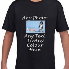 Personalised Mens T Shirt Customise Your Own Design Name Text Logo Photo