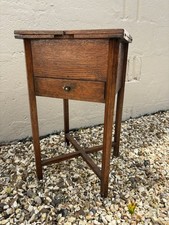 Antique Sewing Side Table In