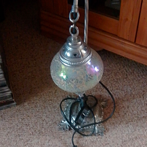 Mosaic glass globe table lamp - mosaic,