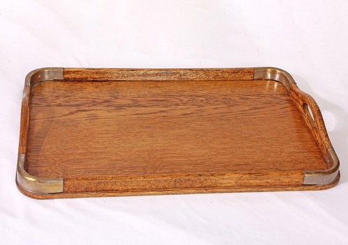 Oak tea tray mid century - tray, or