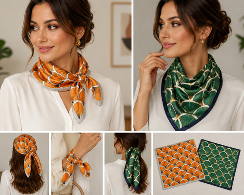 2pcs geometric satin square - satin,