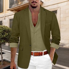 Mens Long Sleeve Blazer Jacket