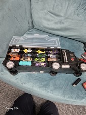 Collection of 27 Hotwheels Toy Cars Inside Haulage Truck / Carry Case.