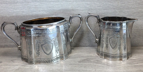 Antique silver plated milk - antique,