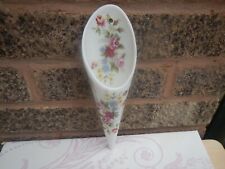 VINTAGE PETER GOSLING FINE BONE CHINA FLORAL WALLPOCKET PLANTER DECOR