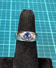 925 Tanzanite Diamond Ring
