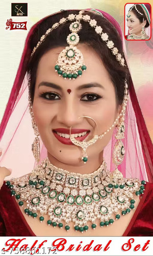 Gold plated jewellery set - gold,