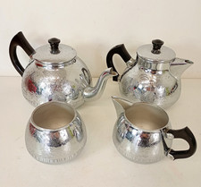 Swan The Carlton Chromalin 4 Piece Tea Set Tea Pot Water Pot Milk Jug Sugar Bowl