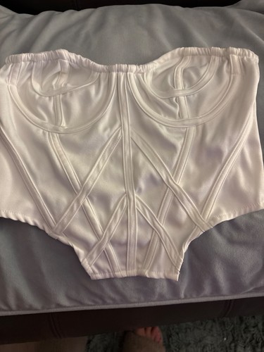Ladies white basque style - , top