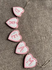 Dream Baby Girl Pink Wooden Bunting Nursery Decoration Shabby Chic Rustic