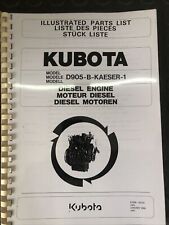KUBOTA D905-EB-KAESER-1 DIESEL ENGINE PARTS MANUAL REPRINTED COMB BOUND
