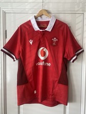 WRU Large Welsh Rugby Union Jersey 2024 Home Red Shirt