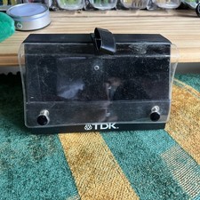 Vintage TDK BlackCassette Storage Case Plastic Audio Tape Holder Retro? 