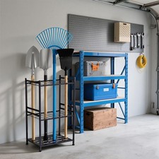 Metal Garden Garage Tool Holder Storage Rack Tidy Shelf Organiser 35 Slots UK