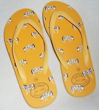 Fat Face Portloe Zebra Print Flip Flops mustard yellow Size 5 Euro 38 Brand New