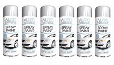 6x White Gloss Finish Spray