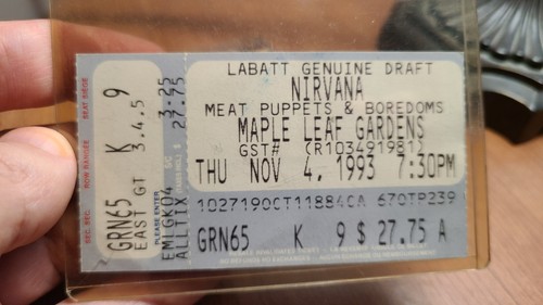 Nirvana concert ticket stub - concert,