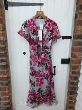 EASTEX WOMENS PINK FLORAL SILK